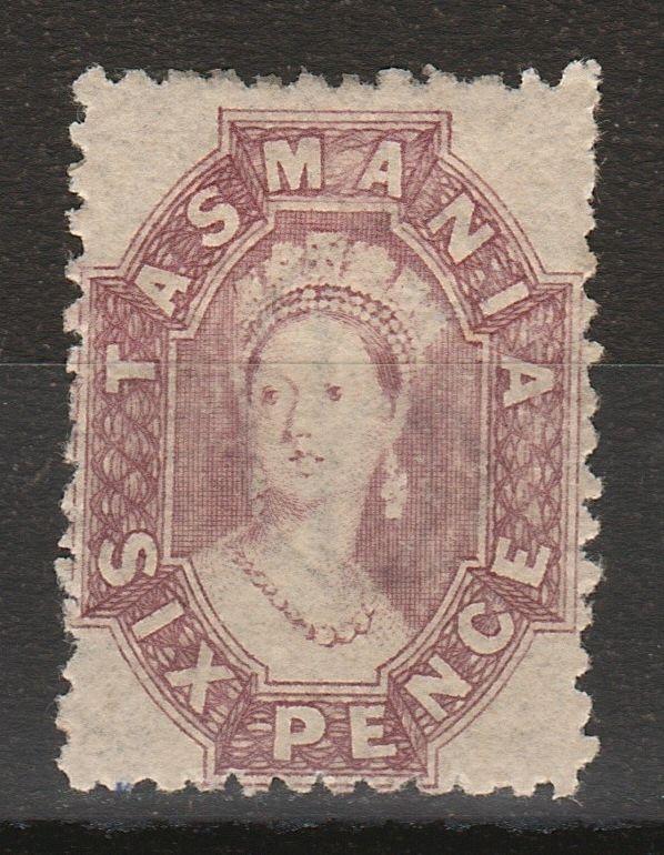 TASMANIA 1871 QV CHALON 6D PERF 11.5