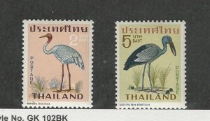 Thailand, Postage Stamp, #474, 476 Mint NH, 1967 Birds