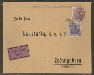 Older Germany Cover, Nice item, 2 stamps, backstamps 