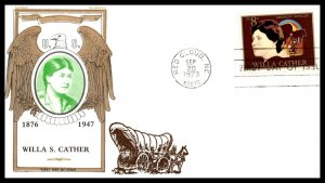 10356 OAS-CNY FDC JACKSON SCOTT 1487 – 1973 8c Willa Cather