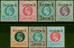 Natal 1902 Specimen Set of 7 to 1s SG127s-136s Fine LMM