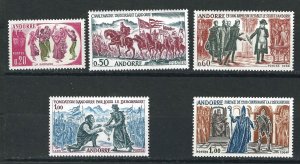 Andorra (French) 155-57, 159-60 YT 166-70 MNH VF 1963-64 SCV $50.00