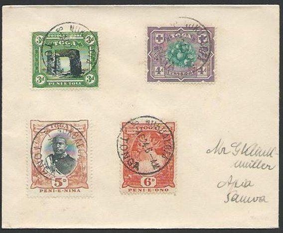 TONGA 1924 cover to Samoa - nice franking ex Nuku'alofa....................83533