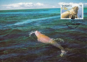 Vanuatu 1988 Maxicard Sc #471 10v Dugong WWF