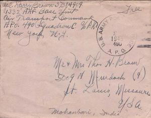 United States A.P.O.'s Soldier's Free Mial 1945 U.S. Army Postal Service A.P....