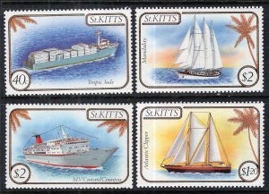 St Kitts 165-168 Ships Boats MNH VF