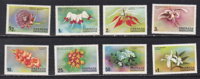 Grenada - Grenadines # 50-57, Flowers., MInt NH, 1/2 Cat.