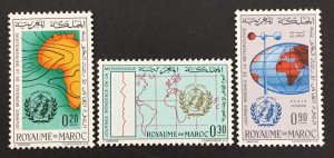 Morocco 1964 #102-3,c10, U.N. Meteorological Day, MNH.