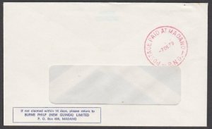 PAPUA NEW GUINEA 1979 cover POSTAGE PAID AT MADANG cds in red...............L853 