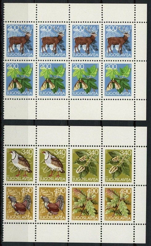 Yugoslavia Christmas Theme Reindeer Serie Set of 2 Sheet of 8 Stamps Mint NH