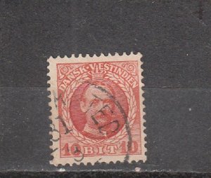 Danish West Indies  Scott#  44  Used  (1908 King Frederik VIII)