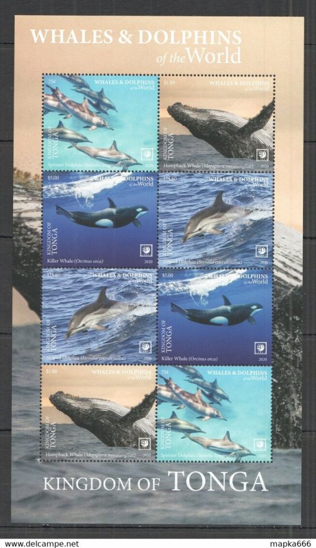 2020 Tonga Whales & Dolphins !!! Sale Marine Life Fauna Sh ** Nw689