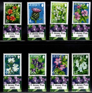 Jersey  Scott 1170-1177 MNH** Wildflower set with labels