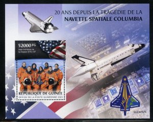 GUINEA 2023 20th ANNIV OF THE SPACE SHUTTLE COLUMBIA DISASTER S/SHEET MINT NH