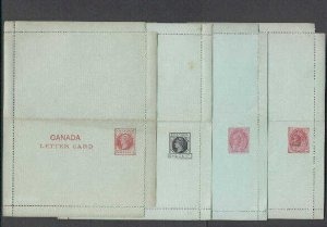 Canada-four unused postal stationery letter cards-#3364-