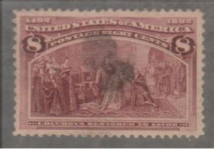 U.S. Scott #236 Columbian Stamp - Used Single
