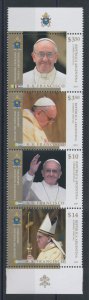 2013 Argentina Pontificate Pope Francis Strip 4 values # 1632/35 MNH**