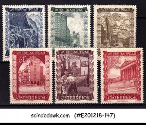 AUSTRIA - 1948 THE SURTAX WAS FOR THE RECONSTRUCTION FUND - 6V MNH