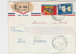 Rep Du Senegal 1969 Airmail Regd Kaolack Cancels Multiple Stamps Cover Ref 32513