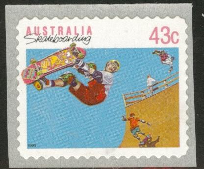 AUSTRALIA Scott 1186 MNH** 1990 Skateboarding stamp 