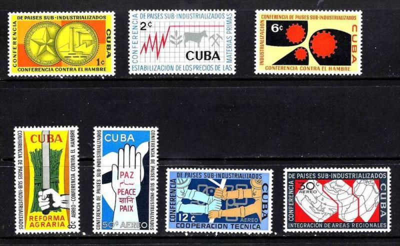 Cuba Scott #663-5, companion airmailC215-8, Mint Never Hinged