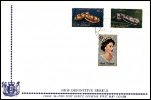 Cook Islands 395-397 Seashells U/A FDC