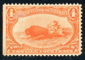 US Stamp #287 Indian Hunting Buffalo 4c - MHH - CV $110.00