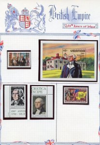 GEORGE WASHINGTON 250th BIRTH  LOT  OF STAMPS AND SOUVENIR SHEETS MINT NH