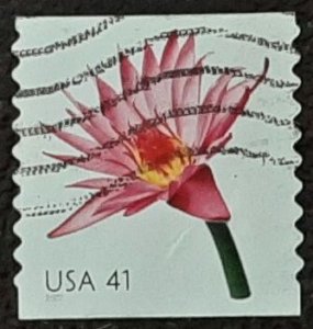 US Scott # 4172: used 41c Flowers from 2007; VF centering