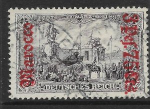 GERMAN P.O.'S IN MOROCCO SG37a 1905 3pe75c ON 3m VIOLET-BLACK p25x16 USED