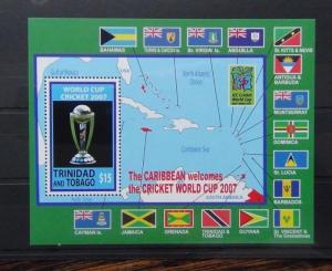 Trinidad & Tobago 2007 World Cup Cricket Miniature Sheet MNH  