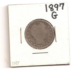 1897 Barber Quarter   Nice