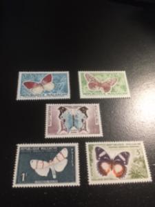 Malagasy Republic sc 306-310 MH Butterfly