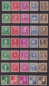 US #859-893 MNH OG Full Set of 35 FAMOUS AMERICANS Fine-XF