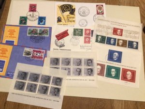 Germany 9 covers and stamps sheets A9395