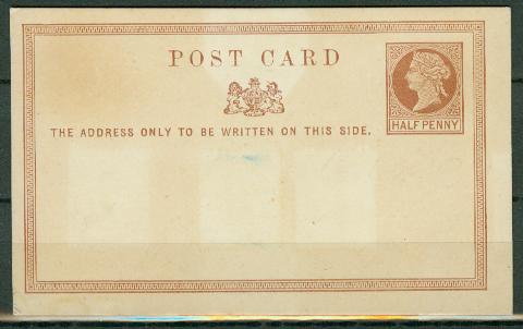 Great Britain H&G # 3, pse postal card, unused, issued 1875