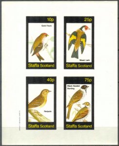 {ST318} Staffa Scotland Birds (10) Sh.4 Imperf. MNH Local Cinderella !!