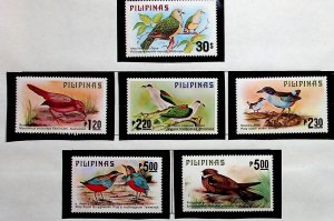 PHILIPPINES Sc 1392-7 NH ISSUE OF 1979 - BIRDS