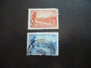 Stamps - Australia - Scott# 142-143 - Used Part Set of 2 Stamps