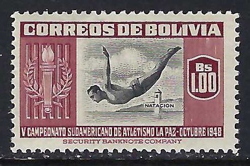 Bolivia 354 MNH DIVING 780A-3