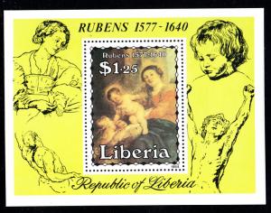 Liberia MNH 1984 #998 Souvenir sheet $1.25 Madonna - Rubens