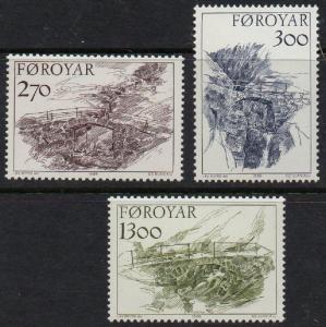 Faroe Islands 1986 Stone Bridges VF MNH (149-51)