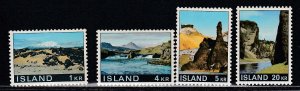 Iceland #  412-415, Landscapes - Mountain Views, Mint NH, 1/2 Cat..