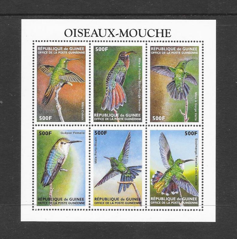 BIRDS - GUINEA #1584 HUMMINGBIRDS  MNH