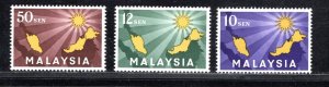 MALAYSIA SC# 1-3 FVF/MNH