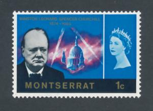 Montserrat 1966 Scott 178 MH - 1c, Churchill Memorial