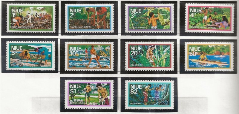 NIUE Sc 179-88 NH issue of 1976 - LOCAL LIFE