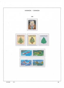 CANADA- 1980 TO 1994 COLLECTION ON SCHAUBEK HINGELESS PAGES- MINT NH