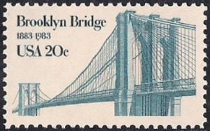 U.S.#2041 Brooklyn Bridge 20c Single, MNH.