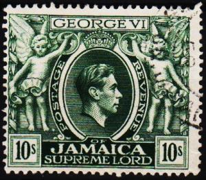 Jamaica. 1938 10s S.G.133aa Fine Used